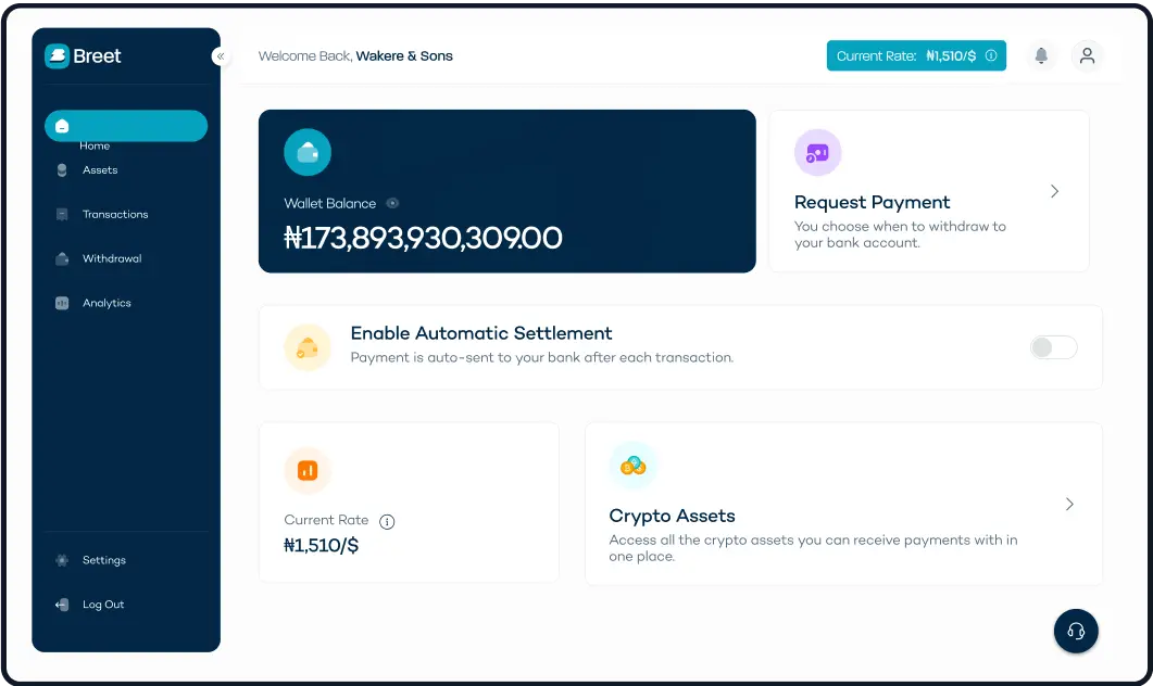 Breet mobile app interface on iPhone showing cryptocurrency trading features